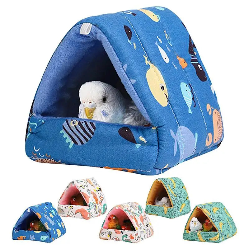 Parrot Warm Bed Warm House durable Hammock Hut Tent Bed Hanging Cave Plush Cushion For Lovebirds Parakeets Plush Cushion