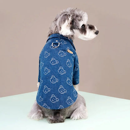 Luxury Dog Clothes Pet Dog Shirt for Small Dogs Spring Warm Puppy Costume Cute Print Cat Shirt Chihuahua Dog Clothes Pet Outfits