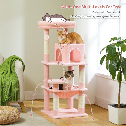 Cat Tree Furniture Tower Climb Activity Tree Scratcher Play House Kitty Tower Furniture Pet Play House