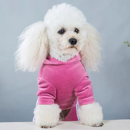 Pet Dog Jumpsuit Spring Autumn Warm Clothing For Small Dog Clothes Velvet Pajamas Kitten Puppy Pullover Chihuahua Costume Coat