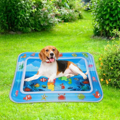 Water Play Mat For Cats Water Mat For Cat And Dog Thickened Water Sensory Playmat With Fish For Pet Play Water Sensory Pad For