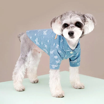 Luxury Dog Clothes Pet Dog Shirt for Small Dogs Spring Warm Puppy Costume Cute Print Cat Shirt Chihuahua Dog Clothes Pet Outfits