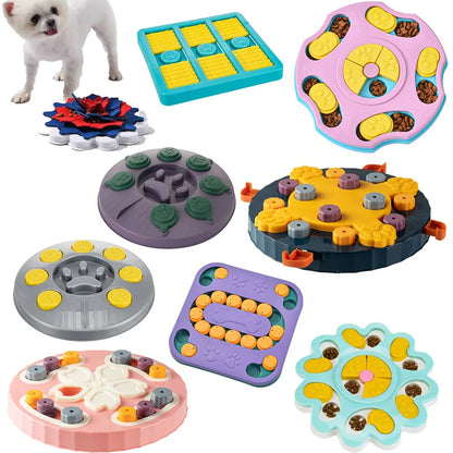 Pet Puzzle Toys Slow Food Feeding Interactive Plate Bowl Non-Slip Anti-choking Dog Cat Bowl Iq Training Pets Supplies