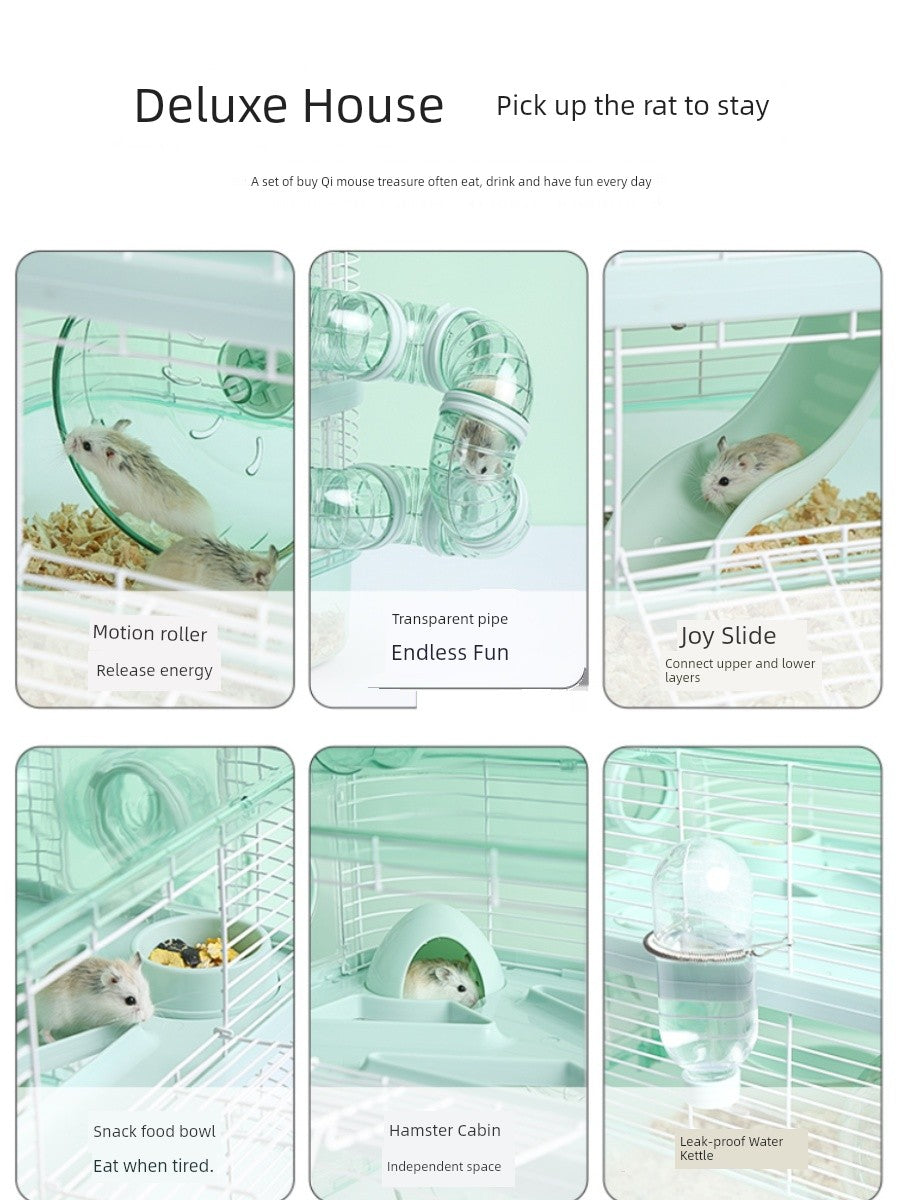 Hamster House Luxury Dual-Layer Base Cage